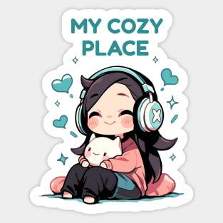 My Cozy Place. Sticker